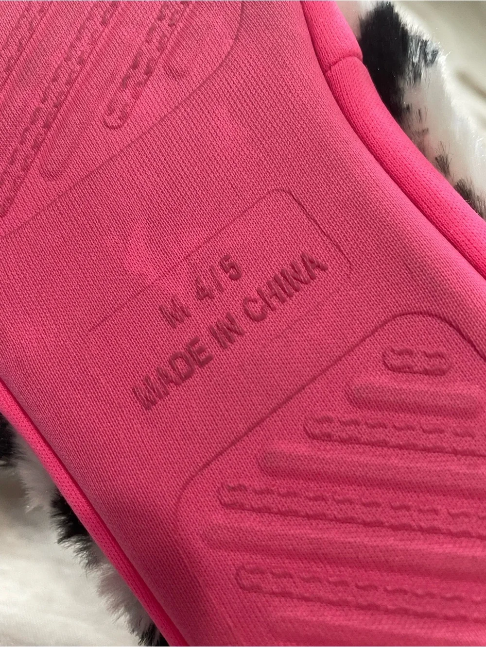 Justice Zebra/Pink slippers Size M 4/5